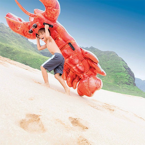 INTEX Reittier Lobster Hummer Luftmatratze aufblasbar 213 x 137 cm rot Badetier 